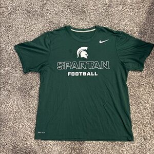 Nike Michigan State Football Short Sleeve Shirt - Large